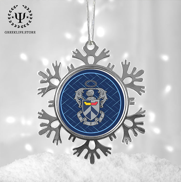 Sigma Tau Gamma Christmas Ornament - Snowflake Metal