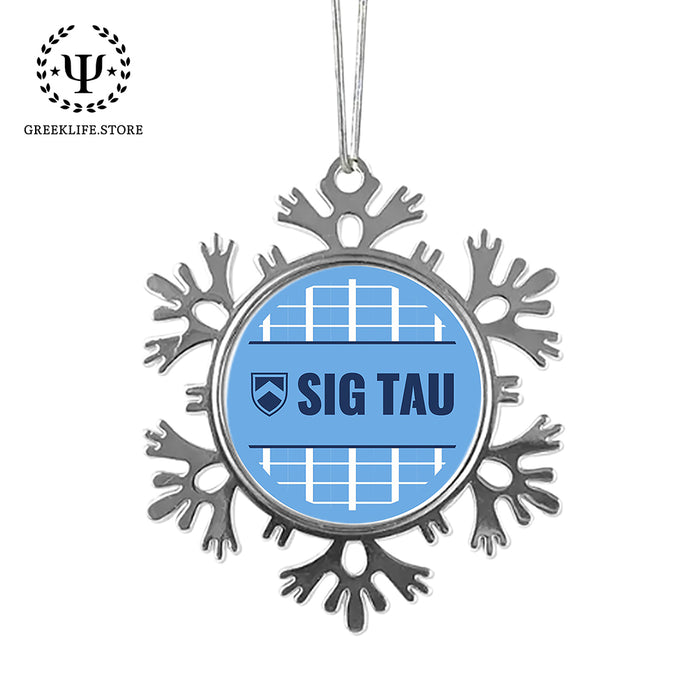 Sigma Tau Gamma Christmas Ornament - Snowflake Metal