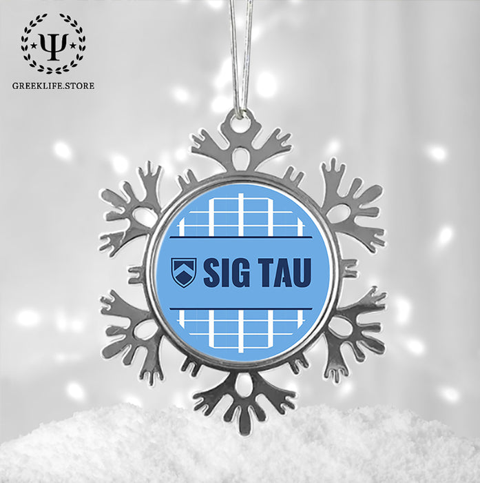Sigma Tau Gamma Christmas Ornament - Snowflake Metal