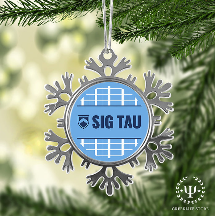 Sigma Tau Gamma Christmas Ornament - Snowflake Metal