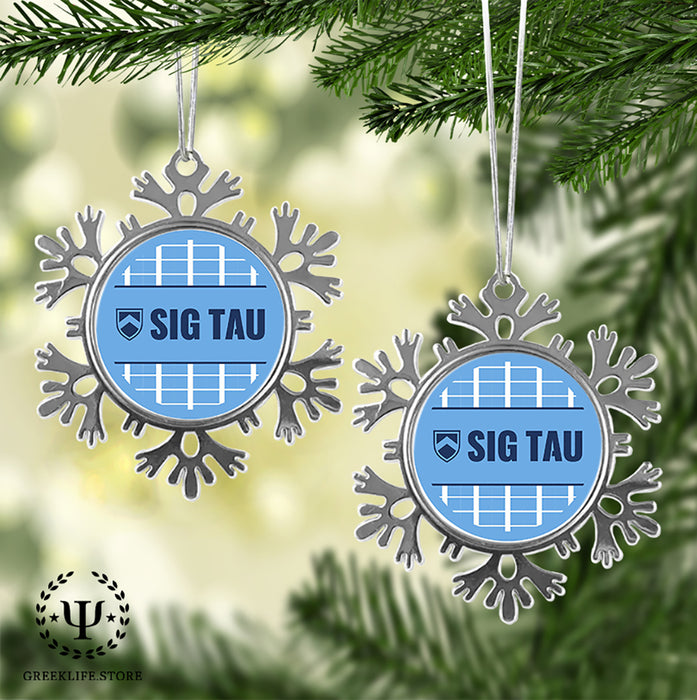 Sigma Tau Gamma Christmas Ornament - Snowflake Metal