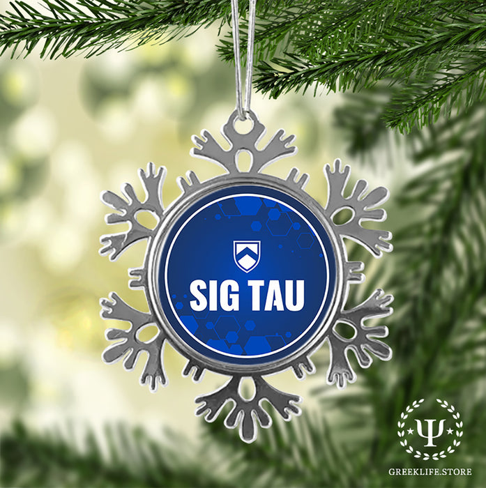 Sigma Tau Gamma Christmas Ornament - Snowflake Metal