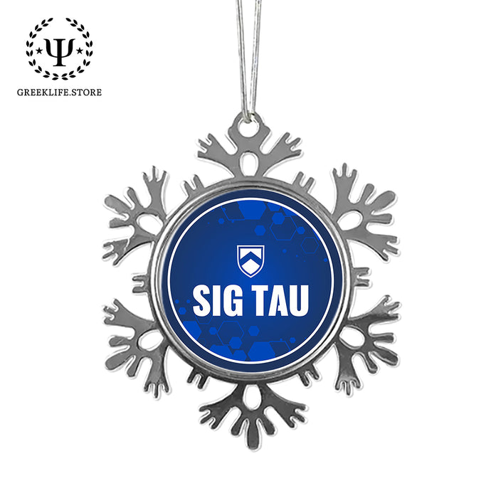 Sigma Tau Gamma Christmas Ornament - Snowflake Metal