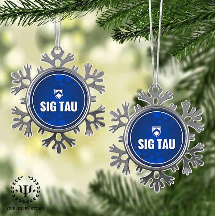 Sigma Tau Gamma Christmas Ornament - Snowflake Metal