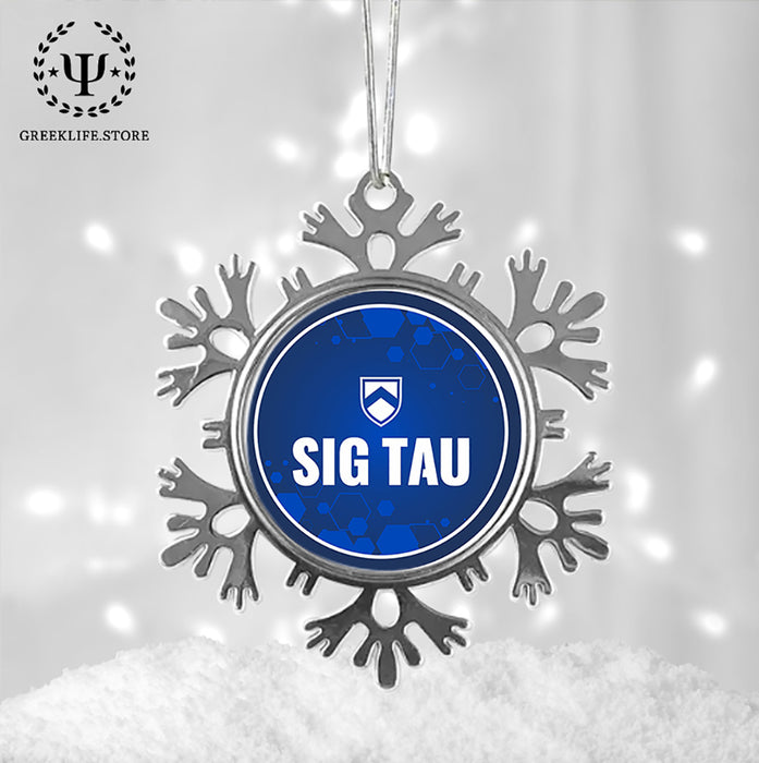 Sigma Tau Gamma Christmas Ornament - Snowflake Metal