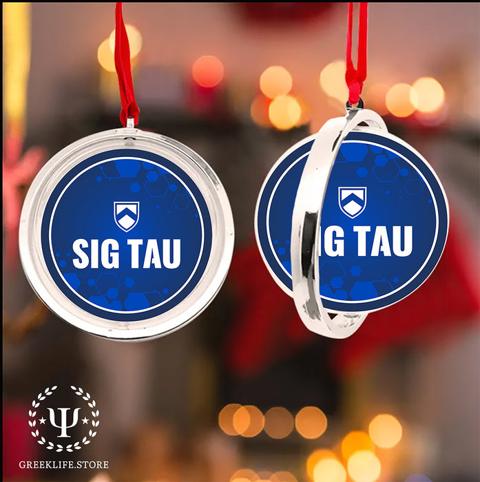 Sigma Tau Gamma Christmas Reversible Flat Round Ornament