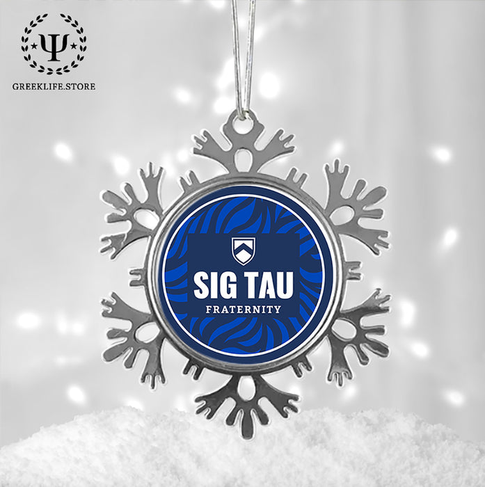Sigma Tau Gamma Christmas Ornament - Snowflake Metal
