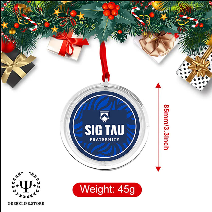 Sigma Tau Gamma Christmas Reversible Flat Round Ornament