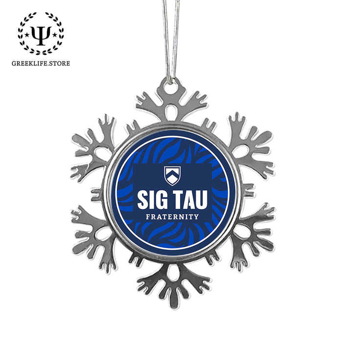 Sigma Tau Gamma Christmas Ornament - Snowflake Metal