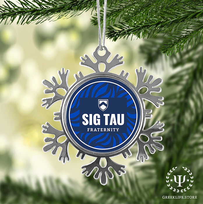 Sigma Tau Gamma Christmas Ornament - Snowflake Metal