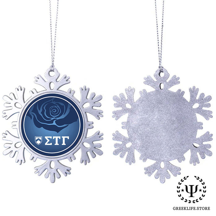 Sigma Tau Gamma Christmas Ornament - Snowflake Metal