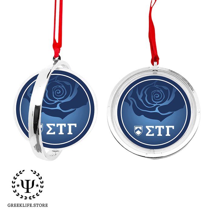 Sigma Tau Gamma Christmas Reversible Flat Round Ornament