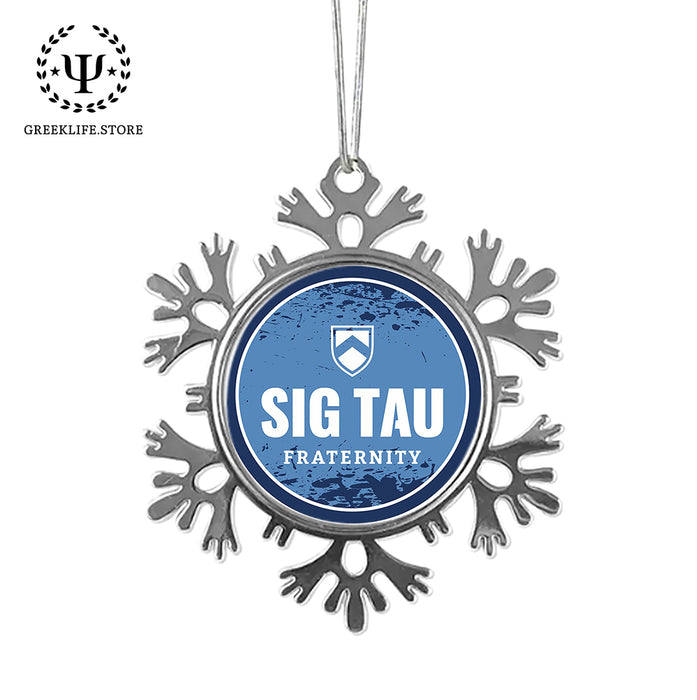 Sigma Tau Gamma Christmas Ornament - Snowflake Metal