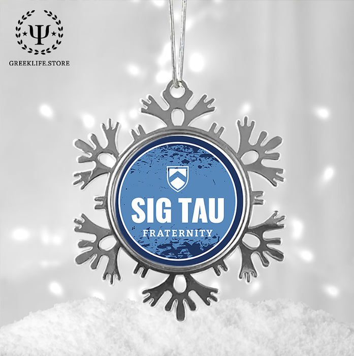 Sigma Tau Gamma Christmas Ornament - Snowflake Metal