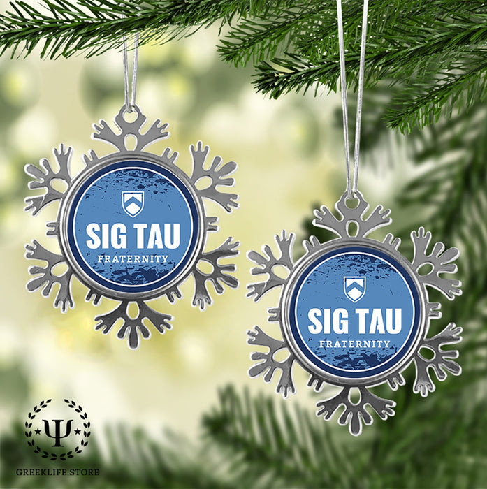 Sigma Tau Gamma Christmas Ornament - Snowflake Metal