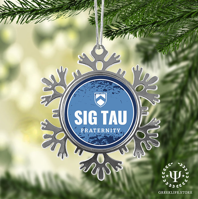 Sigma Tau Gamma Christmas Ornament - Snowflake Metal