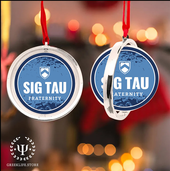 Sigma Tau Gamma Christmas Reversible Flat Round Ornament
