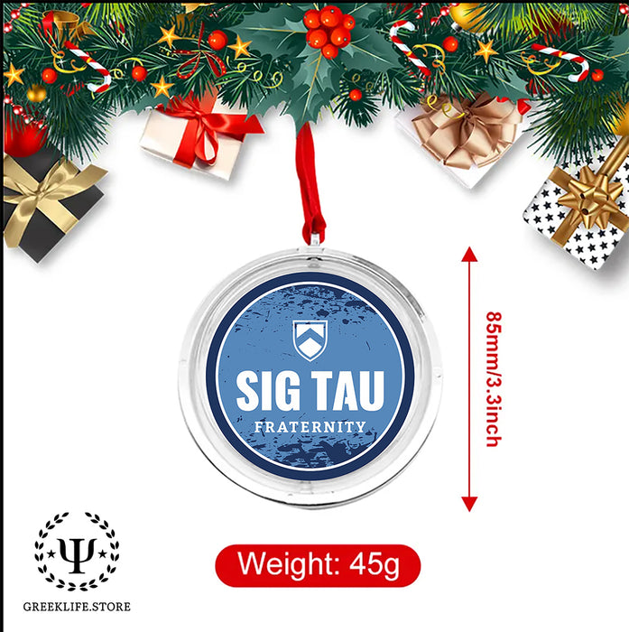 Sigma Tau Gamma Christmas Reversible Flat Round Ornament