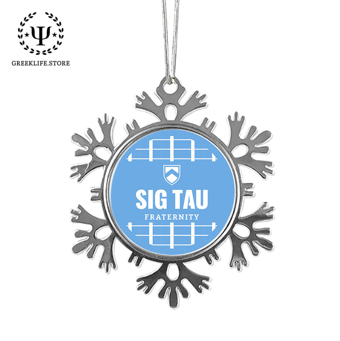 Sigma Tau Gamma Christmas Ornament - Snowflake Metal