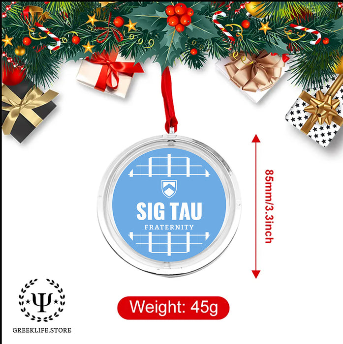 Sigma Tau Gamma Christmas Reversible Flat Round Ornament