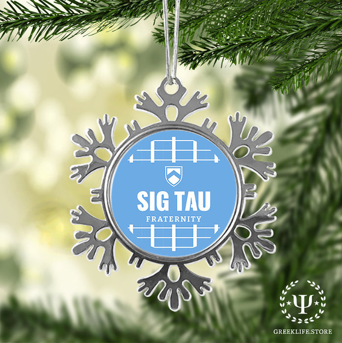 Sigma Tau Gamma Christmas Ornament - Snowflake Metal