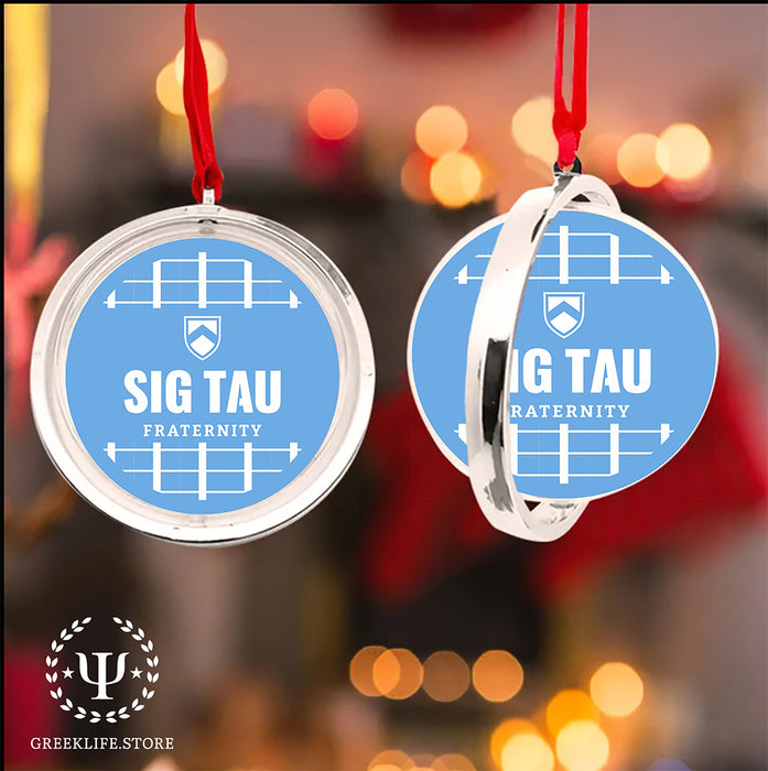 Sigma Tau Gamma Christmas Reversible Flat Round Ornament