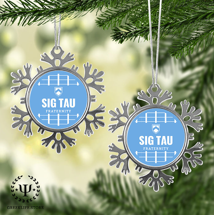 Sigma Tau Gamma Christmas Ornament - Snowflake Metal