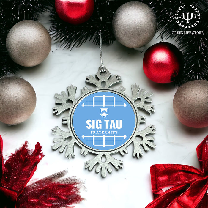Sigma Tau Gamma Christmas Ornament - Snowflake Metal