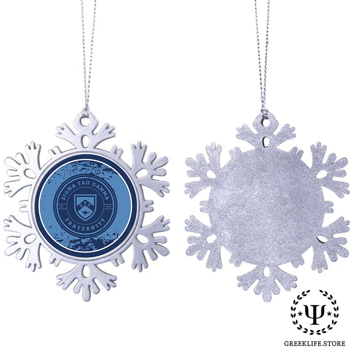 Sigma Tau Gamma Christmas Ornament - Snowflake Metal