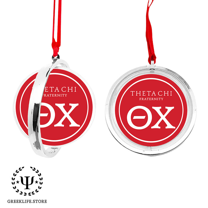 Theta Chi Christmas Reversible Flat Round Ornament
