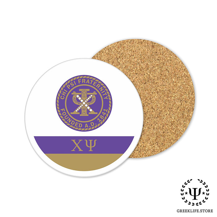 Chi Psi Beverage coaster round (Set of 4)