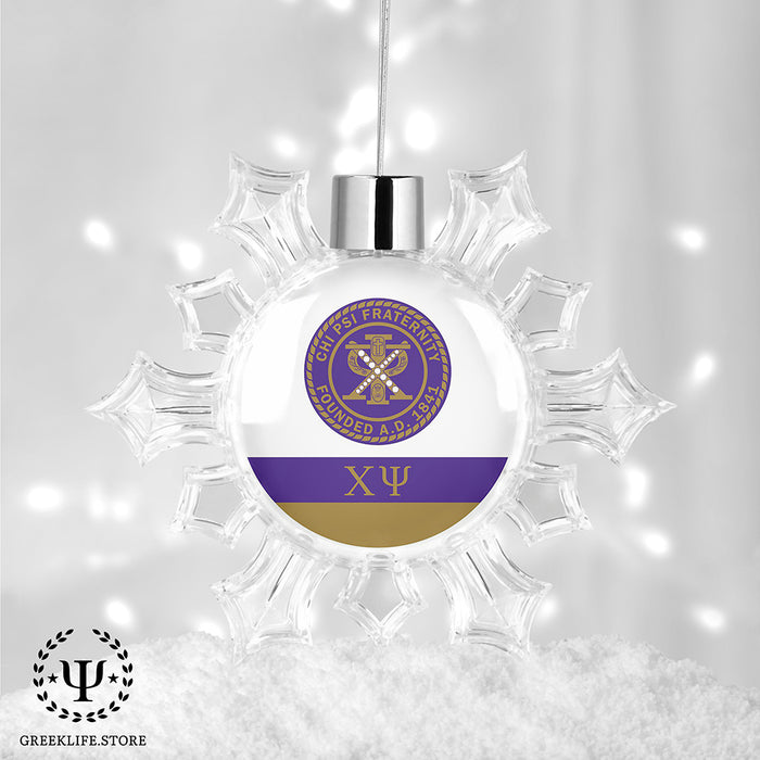 Chi Psi Christmas Ornament - Snowflake