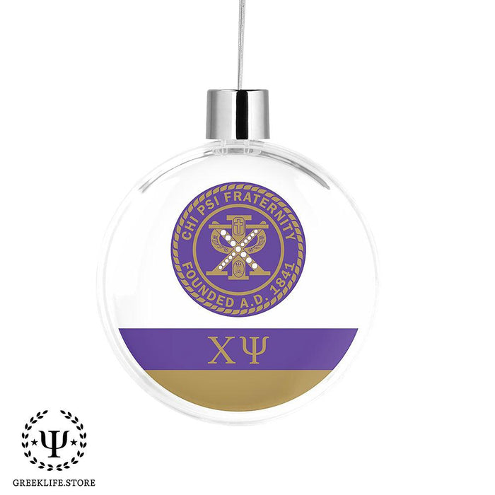 Chi Psi Christmas Ornament Flat Round