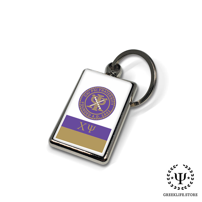 Chi Psi Keychain Rectangular