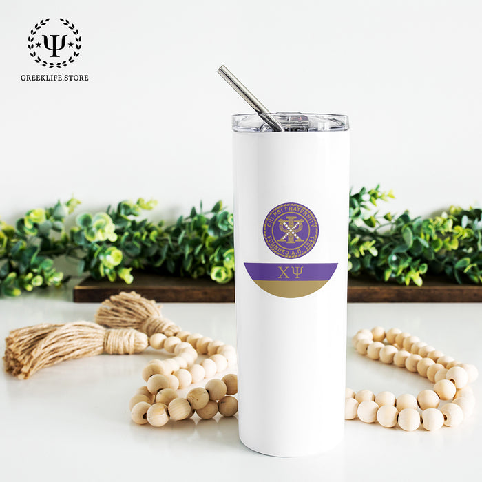 Chi Psi Stainless Steel Skinny Tumbler 20 OZ