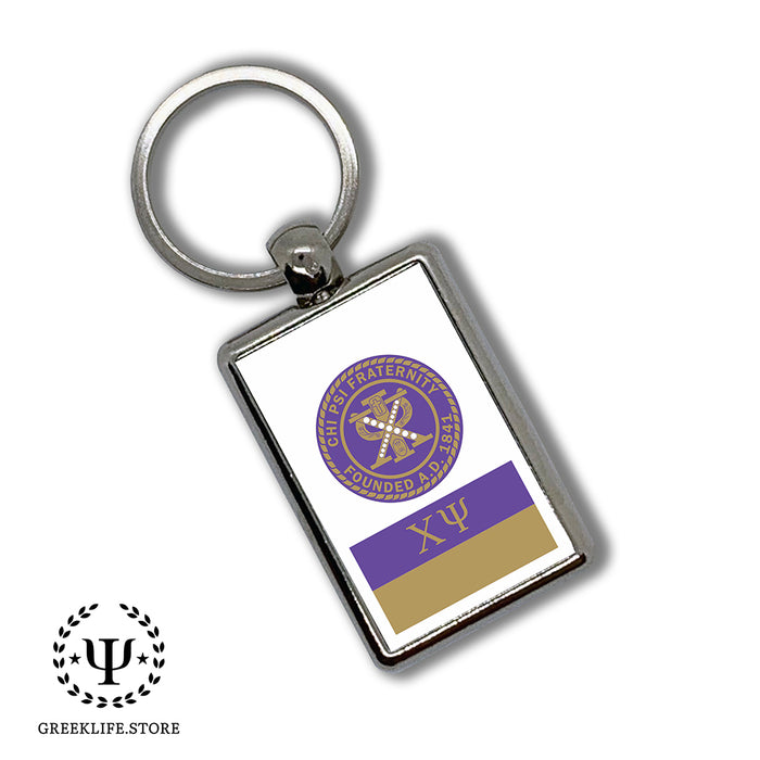 Chi Psi Keychain Rectangular