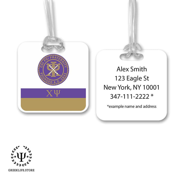 Chi Psi Luggage Bag Tag (square)