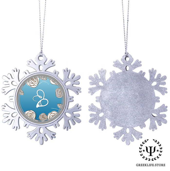 Omega Phi Alpha Christmas Ornament - Snowflake Metal