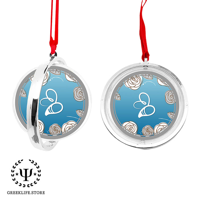 Omega Phi Alpha Christmas Reversible Flat Round Ornament