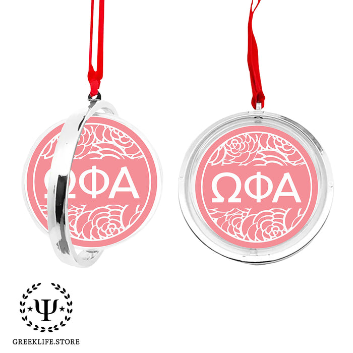 Omega Phi Alpha Christmas Reversible Flat Round Ornament