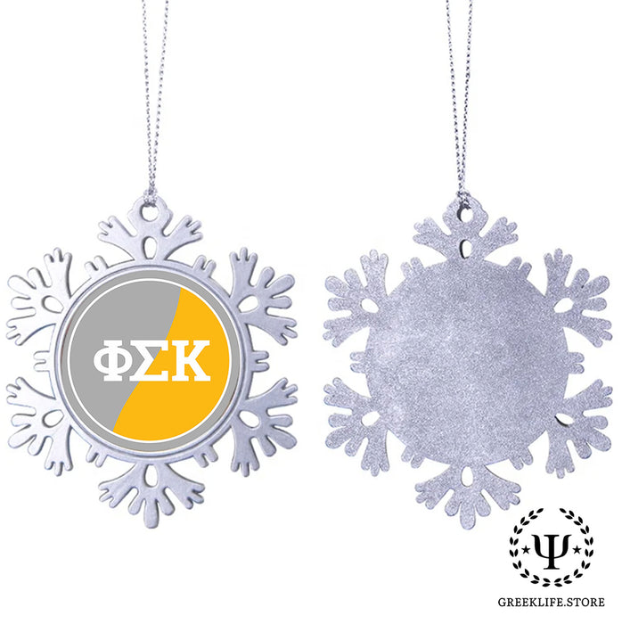 Phi Sigma Kappa Christmas Ornament - Snowflake Metal