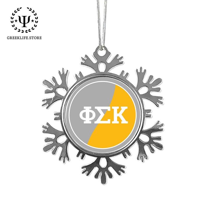Phi Sigma Kappa Christmas Ornament - Snowflake Metal