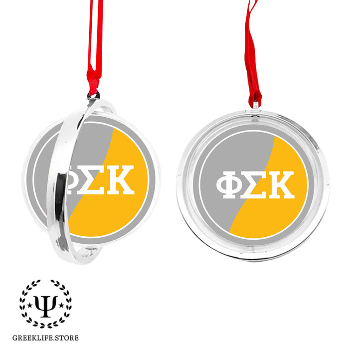Phi Sigma Kappa Christmas Reversible Flat Round Ornament