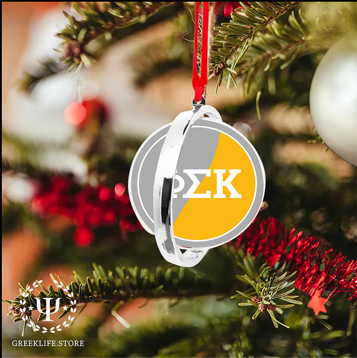 Phi Sigma Kappa Christmas Reversible Flat Round Ornament