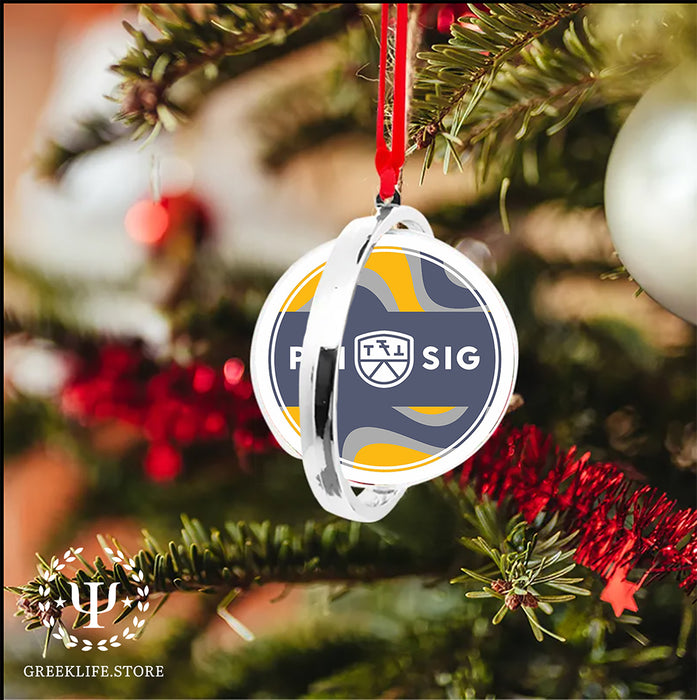 Phi Sigma Kappa Christmas Reversible Flat Round Ornament