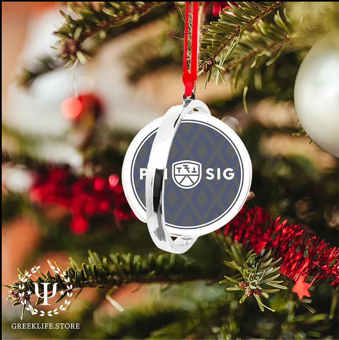 Phi Sigma Kappa Christmas Reversible Flat Round Ornament