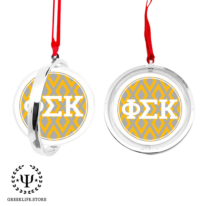 Phi Sigma Kappa Christmas Reversible Flat Round Ornament