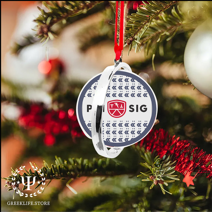 Phi Sigma Kappa Christmas Reversible Flat Round Ornament