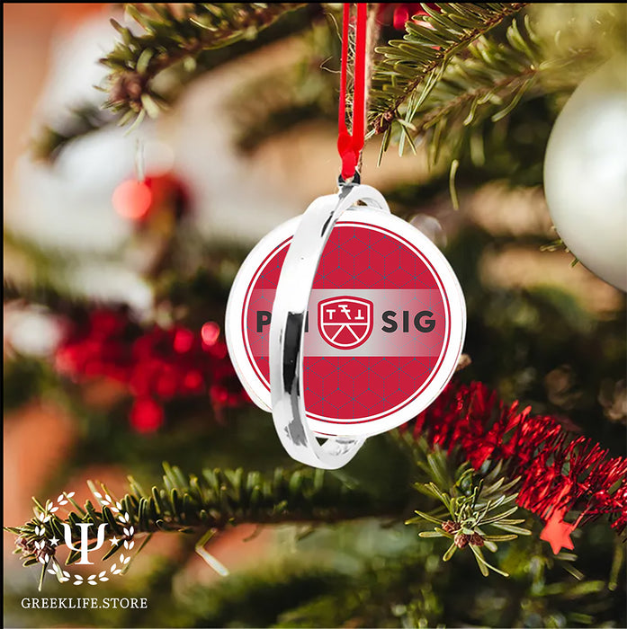 Phi Sigma Kappa Christmas Reversible Flat Round Ornament