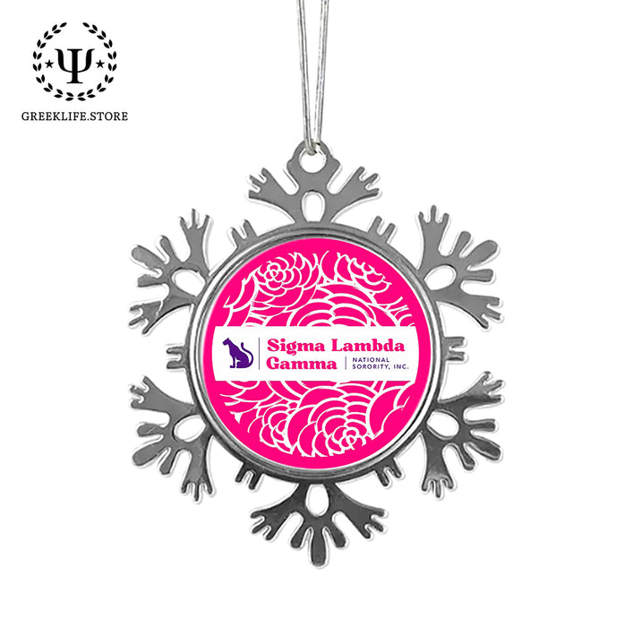 Sigma Lambda Gamma Christmas Ornament - Snowflake Metal